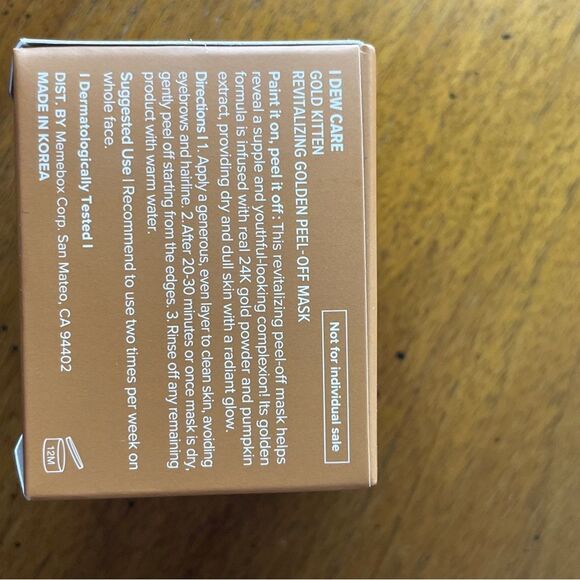 NWT: I Dew Care Gold Kitten Peel-Off Mask - Picture 4 of 5